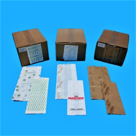 Saqueta de papel kraft ou branca (Cx.1000)