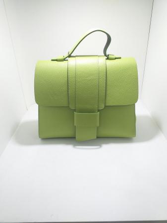 Mala em pele verde pistachio
