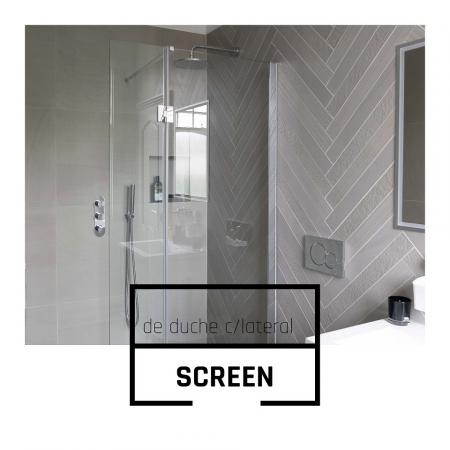 Screen de duche com lateral amovível
