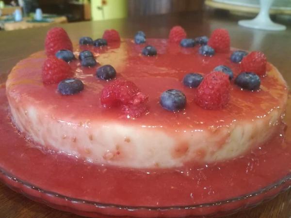 Manjar de Coco e Framboesa - S/ Lácteo, S/ Ovos, S/ Açúcar refinado.