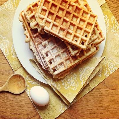 Waffles com chocolate 