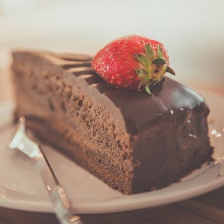 Fatia de bolo caseiro